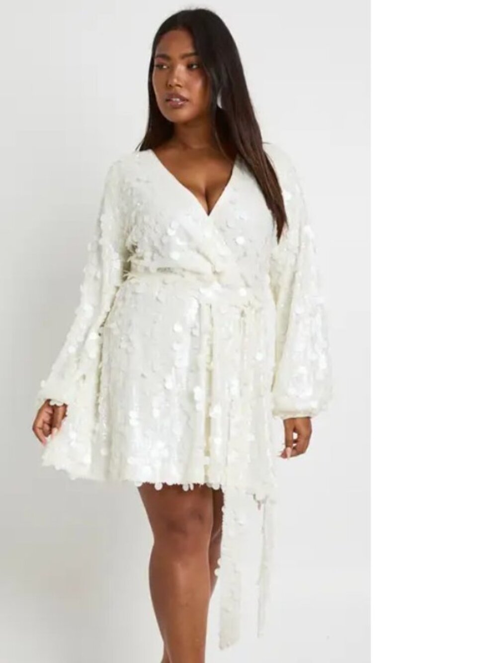 Boohoo Plus Sequin Skater Dress